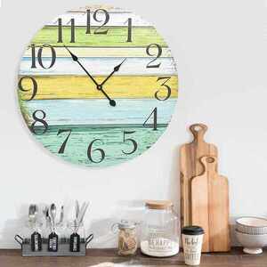 Imagine vidaXL Ceas de perete, multicolor, 60 cm, MDF