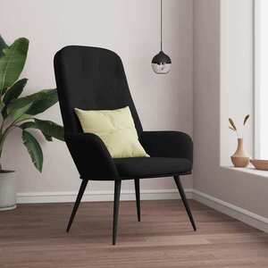 Imagine vidaXL Scaun de relaxare, negru, catifea