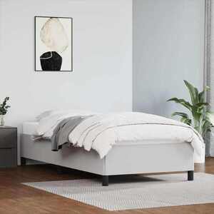 Imagine vidaXL Cadru de pat, alb, 80x200 cm, piele ecologică