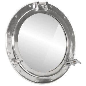 Imagine vidaXL Oglindă hubloul de pus pe perete Ø50 cm Aluminiu și Sticlă