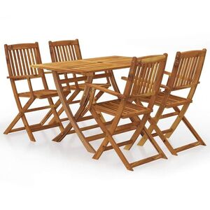 Imagine vidaXL Set mobilier grădină, pliabil, 5 piese, lemn masiv acacia