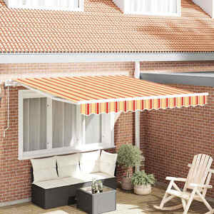Imagine vidaXL Copertină retractabilă Galben și portocalie 300 x 250 cm
