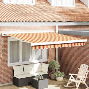 Imagine vidaXL Copertină retractabilă Galben și portocalie 300 x 250 cm