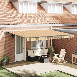 Imagine vidaXL Copertină retractabilă Multicolour 450 × 300 cm Poliester