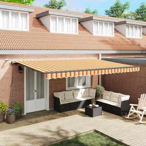 Imagine vidaXL Copertină retractabilă Galben și portocalie 500 × 300 cm