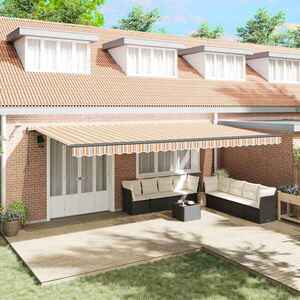 Imagine vidaXL Copertină retractabilă Multicolour 600 × 300 cm Poliester