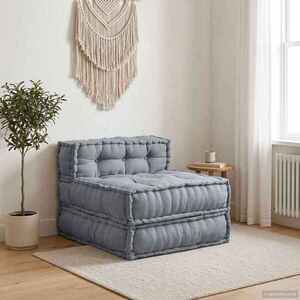 Imagine vidaXL Unitate de canapea modulară Țesătură Gri 70 x 70 x 56 cm