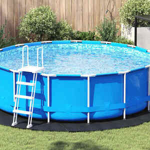 Imagine vidaXL Folie pentru Bază de Piscină Ø 366 cm (2 mm) Rotund Negru