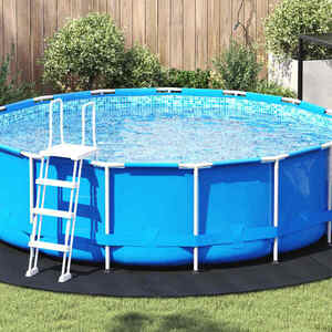 Imagine vidaXL Folie pentru Bază de Piscină Ø 396 cm (2 mm) Rotund Negru