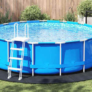 Imagine vidaXL Folie pentru Bază de Piscină Ø 458 cm (2 mm) Rotund Negru