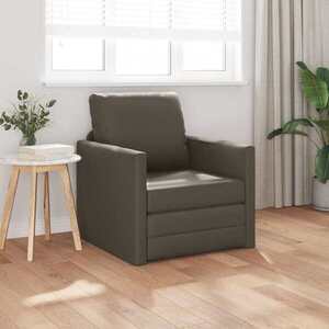 Imagine vidaXL Pat canapea 60cm Gri Piele artificiala
