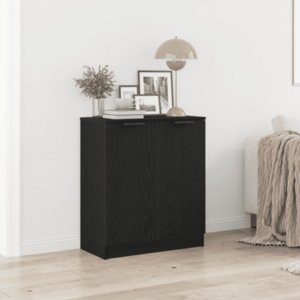 Imagine vidaXL Bufet Stejar Negru 60 x 30 x 70 cm Lemn prelucrat