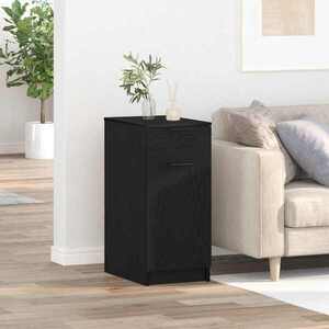 Imagine vidaXL Dulap de birou 33 x 50 x 75 cm Lemn prelucrat Stejar Negru