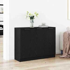 Imagine vidaXL Bufet Stejar Negru 90, 5 x 30 x 70 cm Lemn prelucrat