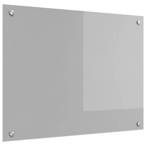 Imagine vidaXL Panou de bucătărie Gri deschis 80 x 60 cm sticlă securizată