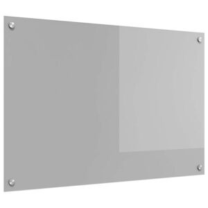 Imagine vidaXL Panou de bucătărie Gri deschis 90 x 60 cm sticlă securizată