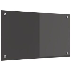 Imagine vidaXL Panou de bucătărie Gri închis 70 x 40 cm sticlă securizată