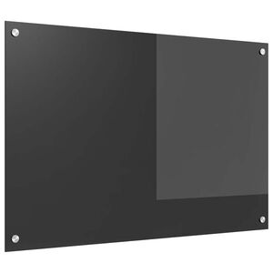 Imagine vidaXL Panou de bucătărie Gri închis 90 x 60 cm sticlă securizată