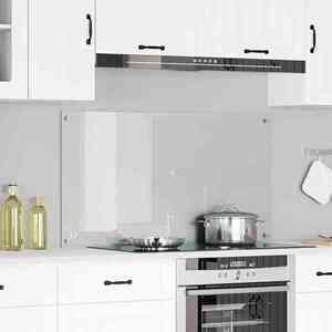 Imagine vidaXL Panou de bucătărie Transparent 120 x 60 cm sticlă securizată