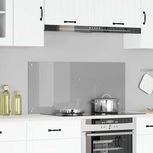 Imagine vidaXL Panou de bucătărie Gri deschis 110 x 50 cm sticlă securizată