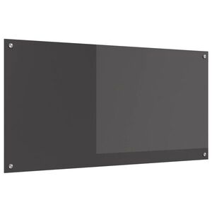 Imagine vidaXL Panou de bucătărie Gri închis 120 x 60 cm sticlă securizată