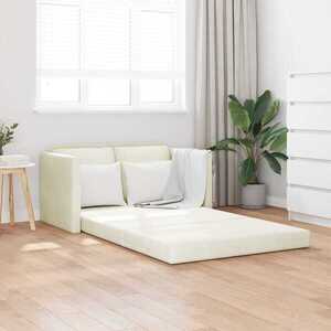 Imagine vidaXL Pat canapea Crem 204 x 122 x 60 cm Catifea