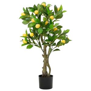 Imagine vidaXL Lămâi artificial 234 frunze 90 cm verde