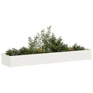 Imagine vidaXL Jardinieră alb 360x80x40 cm oțel
