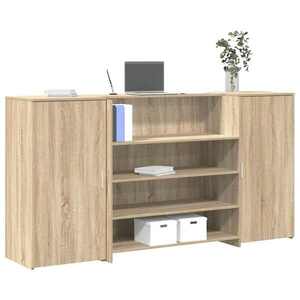 Imagine vidaXL Birou de recepție Stejar Sonoma 200x50x103, 5 cm Lemn prelucrat