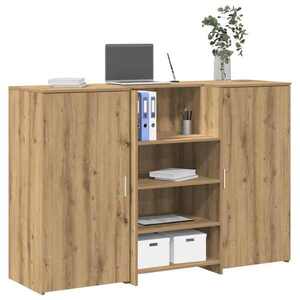 Imagine vidaXL Birou de recepție Stejar Artisan 155x50x103, 5 cm Lemn prelucrat