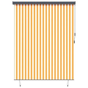 Imagine vidaXL Rulou textil Alb și Portocaliu 200 x 250 cm