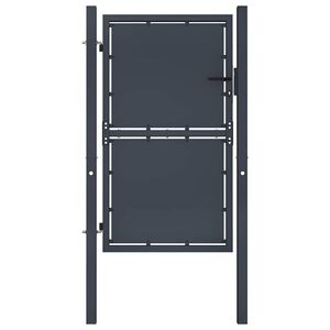 Imagine vidaXL Poartă de grădină din oțel 100x200 cm antracit
