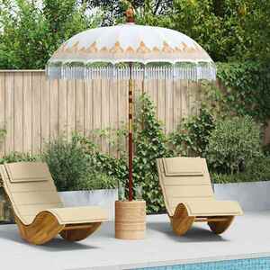 Imagine vidaXL Parasol Balinez 190 x 190 x 260 cm Bumbac, Lemn masiv și Bambus
