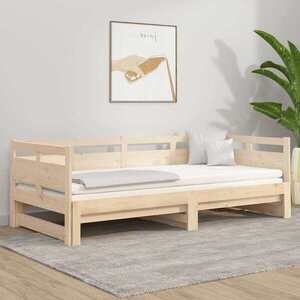 Imagine vidaXL Pat de zi extensibil, 2x(90x190) cm, lemn masiv de pin