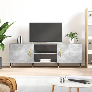 Imagine vidaXL Comodă TV, gri beton, 150x30x50 cm, lemn compozit