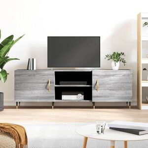 Imagine vidaXL Comodă TV, gri sonoma, 150x30x50 cm, lemn compozit