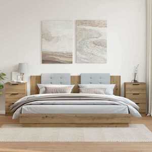 Imagine vidaXL Noptiere, 2 buc., stejar artizanal, 40x36x65 cm, lemn prelucrat
