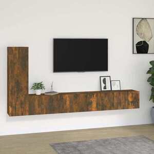 Imagine vidaXL Set dulapuri TV, 3 piese, stejar fumuriu, lemn prelucrat