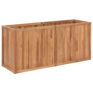 Imagine vidaXL Strat înălțat de grădină, 150 x 50 x 70 cm, lemn masiv de tec