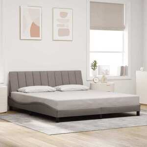 Imagine vidaXL Cadru de pat fără saltea, Hanko, gri taupe, 180x200 cm, textil
