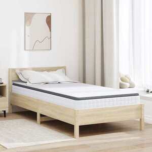 Imagine vidaXL Saltea Mediu moale 90 x 190 cm Alb și gri