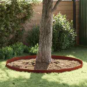 Imagine vidaXL Margine pentru gazon 4 buc. 450 x 15 cm Ruginit
