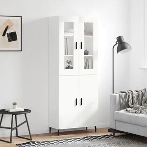 Imagine vidaXL Dulap înalt, alb, 69, 5x34x180 cm, lemn compozit