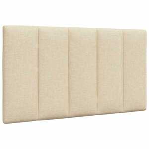 Imagine vidaXL Pernă pentru tăblie de pat, Hanko, crem, 90 cm, material textil