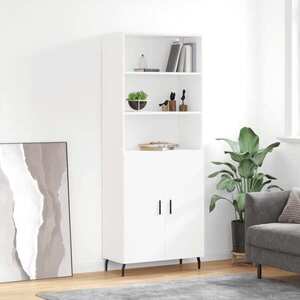 Imagine vidaXL Dulap înalt, alb, 69, 5x34x180 cm, lemn compozit