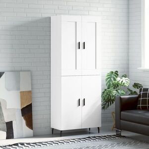 Imagine vidaXL Dulap înalt, alb, 69, 5x34x180 cm, lemn compozit