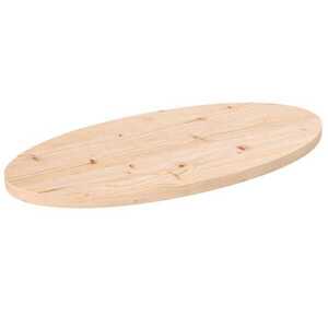 Imagine vidaXL Blat de masă oval din lemn masiv de pin 70x35x2, 5 cm