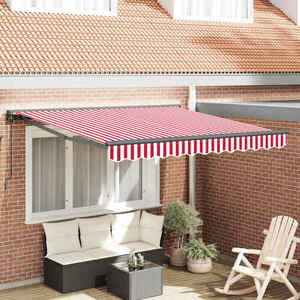 Imagine vidaXL Cadru de copertină Roșu și Alb 300 x 250 cm