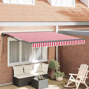 Imagine vidaXL Cadru de copertină Roșu și Alb 300 x 250 cm