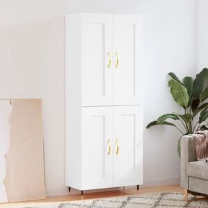 Imagine vidaXL Dulap înalt, alb, 69, 5x34x180 cm, lemn compozit